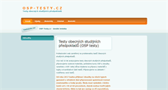 Desktop Screenshot of osp-testy.cz