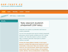 Tablet Screenshot of osp-testy.cz
